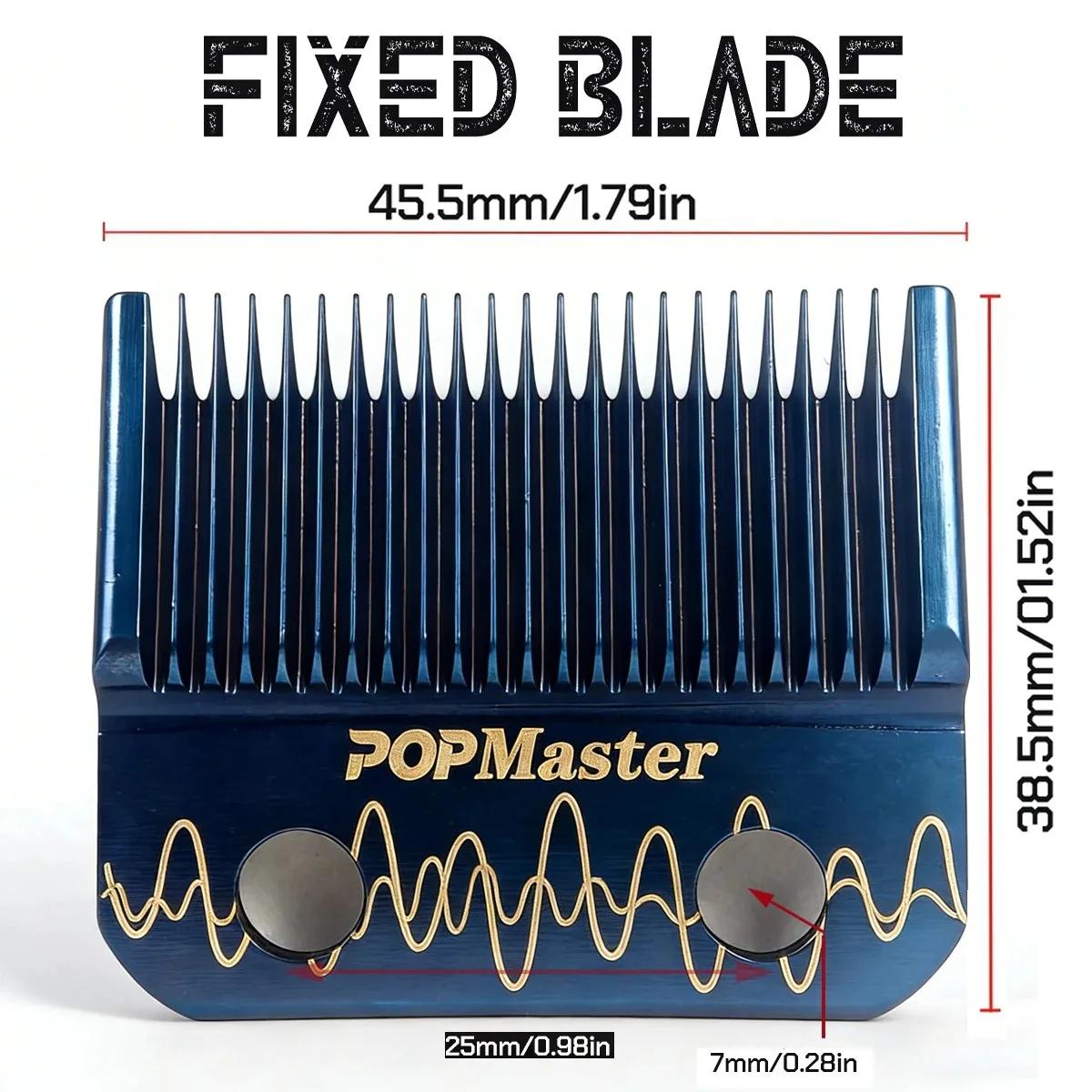 Profesjonalna wymienna głowica tnąca do maszynki do włosów Blue FADE Blade MT818X, stalowa, tytanowa, w całości ze stali, akcesoria do ostrzy ruchomych.