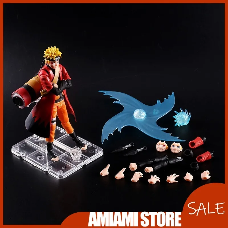 

14cm Official Naruto Uzumaki Anime Figure PVC Statue Shippuden Collectible Model with Kunai Display BaseToy Gift for Gamers