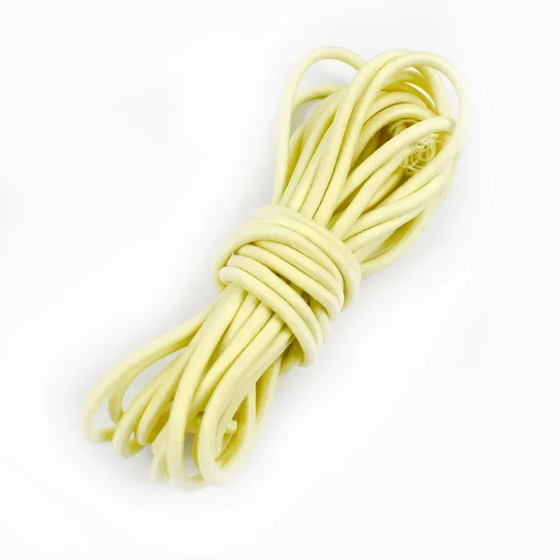 5/10/20/50M 4mm Mehrfarbiges Elastisches Band Rundes Haargummi Hutschnur Gummibänder Kleidungsfederschnur Nähgarn