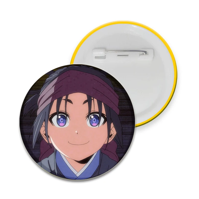 32/44/58 مللي متر أنيمي الساموراي الإبداعية دبابيس التلبيب المستديرة شخصية كرتونية مضحك شارة بروش مجوهرات اكسسوارات هدايا #2