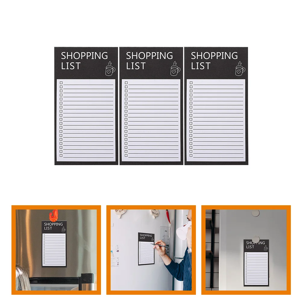 

3 Books Grocery List Notepad Weekly Shopping Pad Portable Daily To Do List Planner 100 Sheets Tear Off Pages Non Bleed Writing