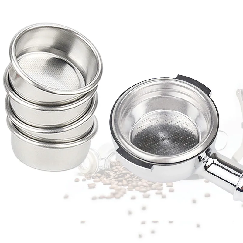 コーヒーフィルターバスケット,サイズ58mm,54mm,51mm,豆用,1/2/4カップ,デロンギ,コーヒーマシン