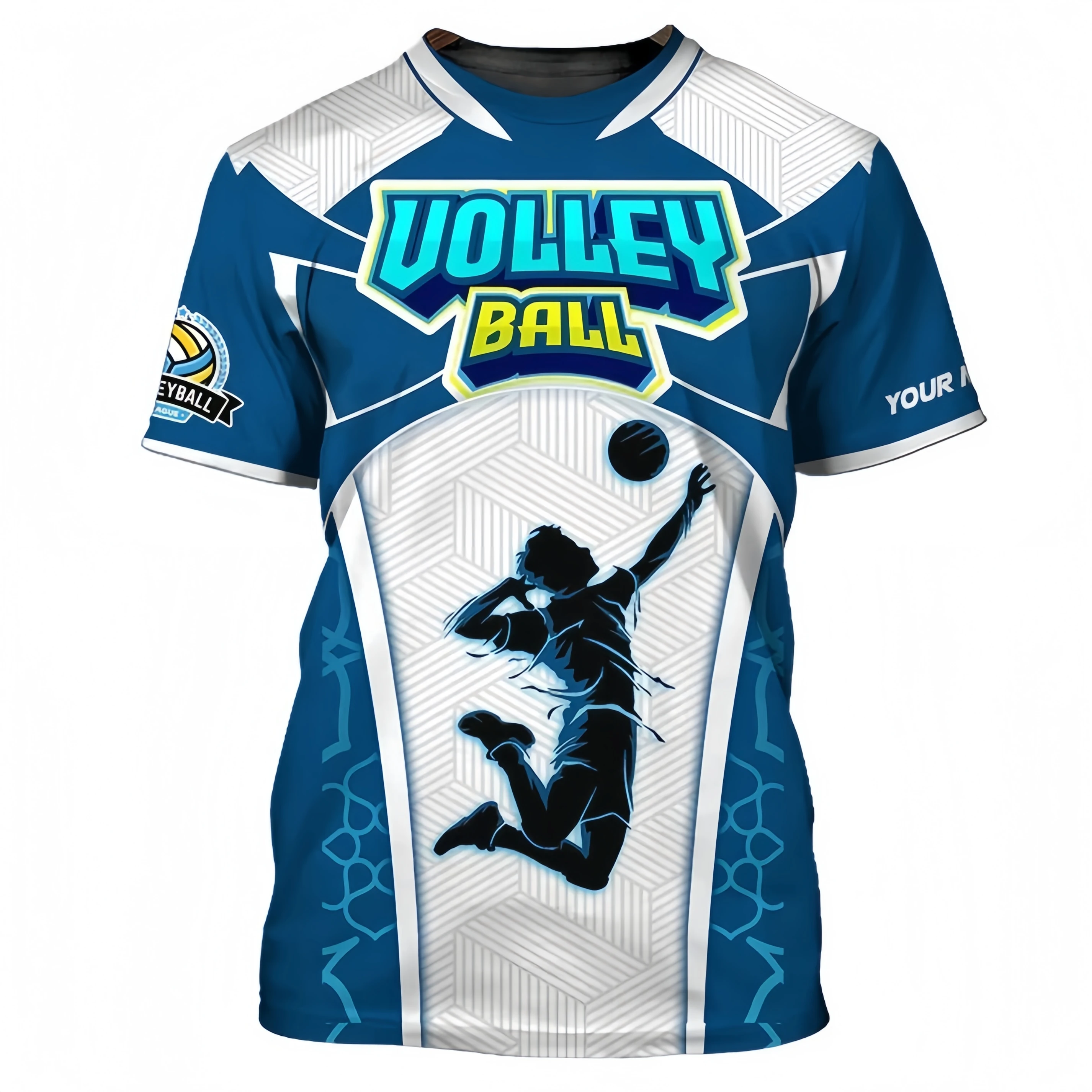 Men's clothing Fashion 3D Printing Volleyball T shirt Summer Breathable Short Sleeve Men's Clothing Sports Loose O-Neck  Tops