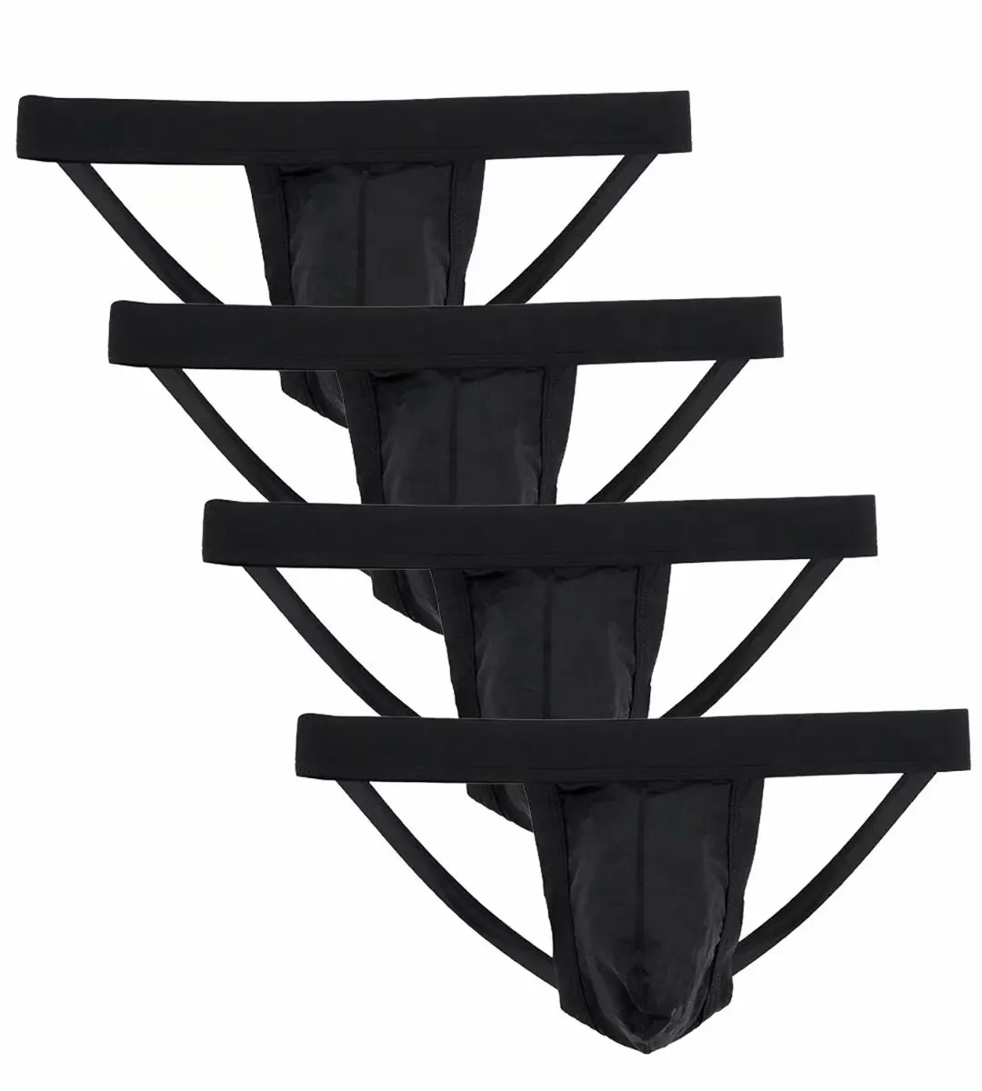 Celana dalam Bikini pria, celana dalam Bikini pinggang rendah meningkatkan Thong kinerja seksi Jockstrap 4 buah/6 buah