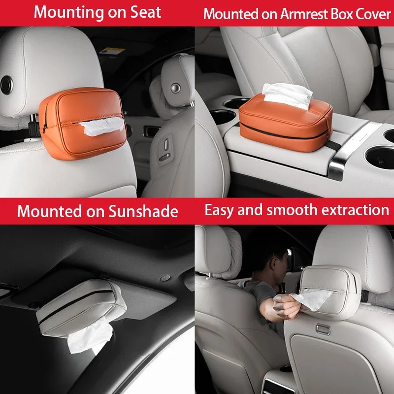 車用ティッシュボックス、サンシェードシートバックレストサスペンションティッシュボックスティッシュ収納ボックス、車用収納ボックス（Li LiXiang L6 L7 L8 L9用）