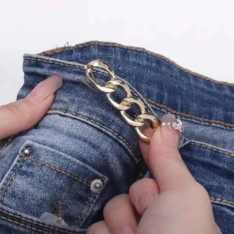 6 Stück verstellbare Jeansknöpfe, Hosen-Taillenversteller für Taillenstifte, Brosche zur Straffung des Taillenbunds – Detail 2