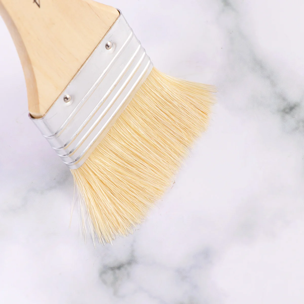 

2 pcs Boar Bristle Brush Large Size For Wall Desk Painting Drawing Craft Stencil Projects Wooden Handle Oil