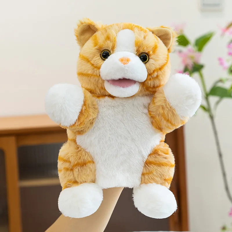 Stuffed Plush Animals Toys Hand Finger Story Puppet Kawaii Dolls Educational Pig Cat Gorilla Baby Toys  Children GIft