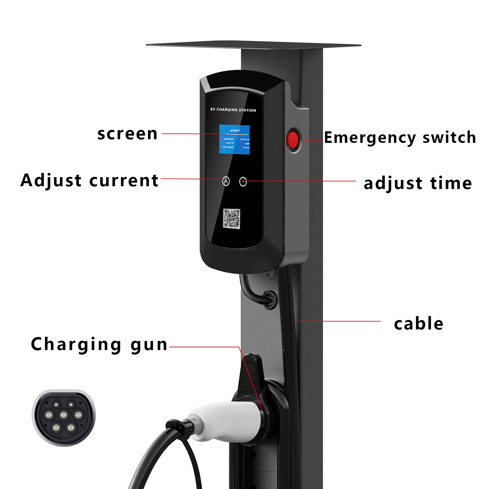 EV Fast Charge Station 120kw to 240kw CCS dc charging level 3 ev charger with POS