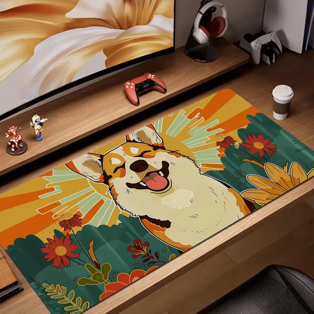 

Cute puppy design office Mouse Pad rubber anti-slip anime Desk Mat gamer pc accessories Gaming mat suitable for work and game