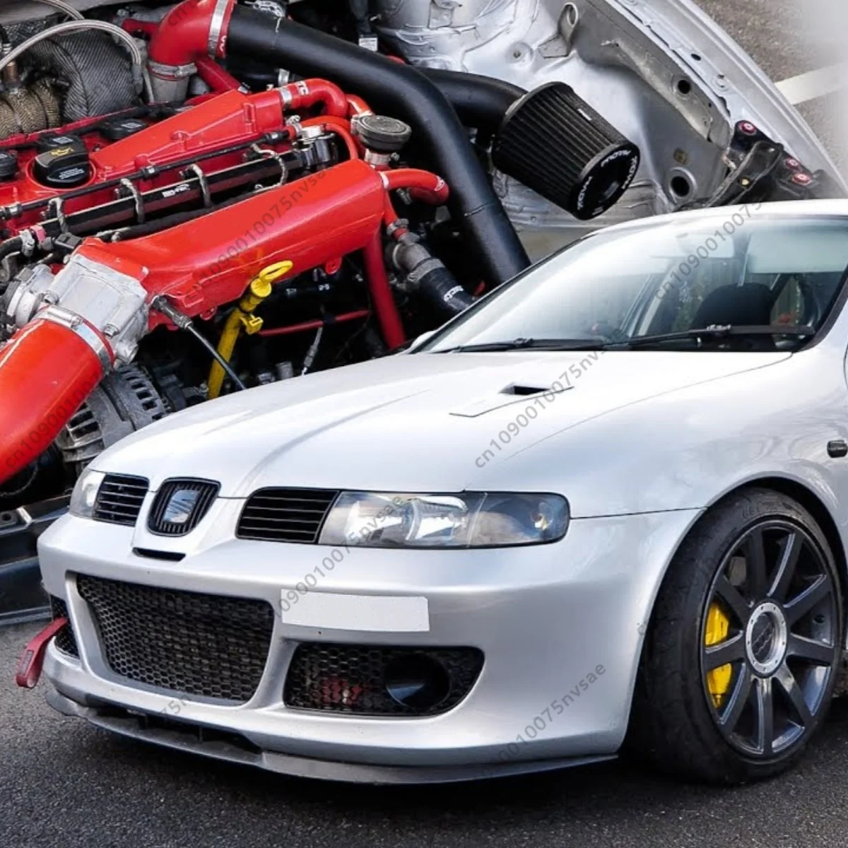 Front Splitter For Seat Leon I MK1 1M Cupra R 2002-2005 Cupra R Style Bumper Lip Guard Under Chin Apron Spoiler Body Kits Tuning view 3