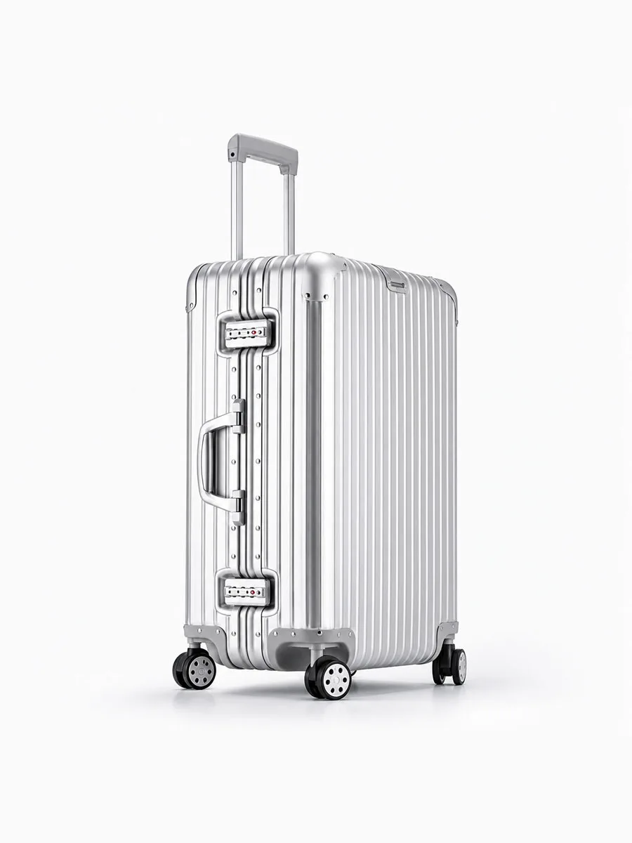 24-Zoll Voll-Aluminium-Magnesium-Legierung Teleskop-Koffer Geschäftsreise-Gepäck mit Metall-Kombinationsschloss 20-Zoll Handgepäck-Tasche