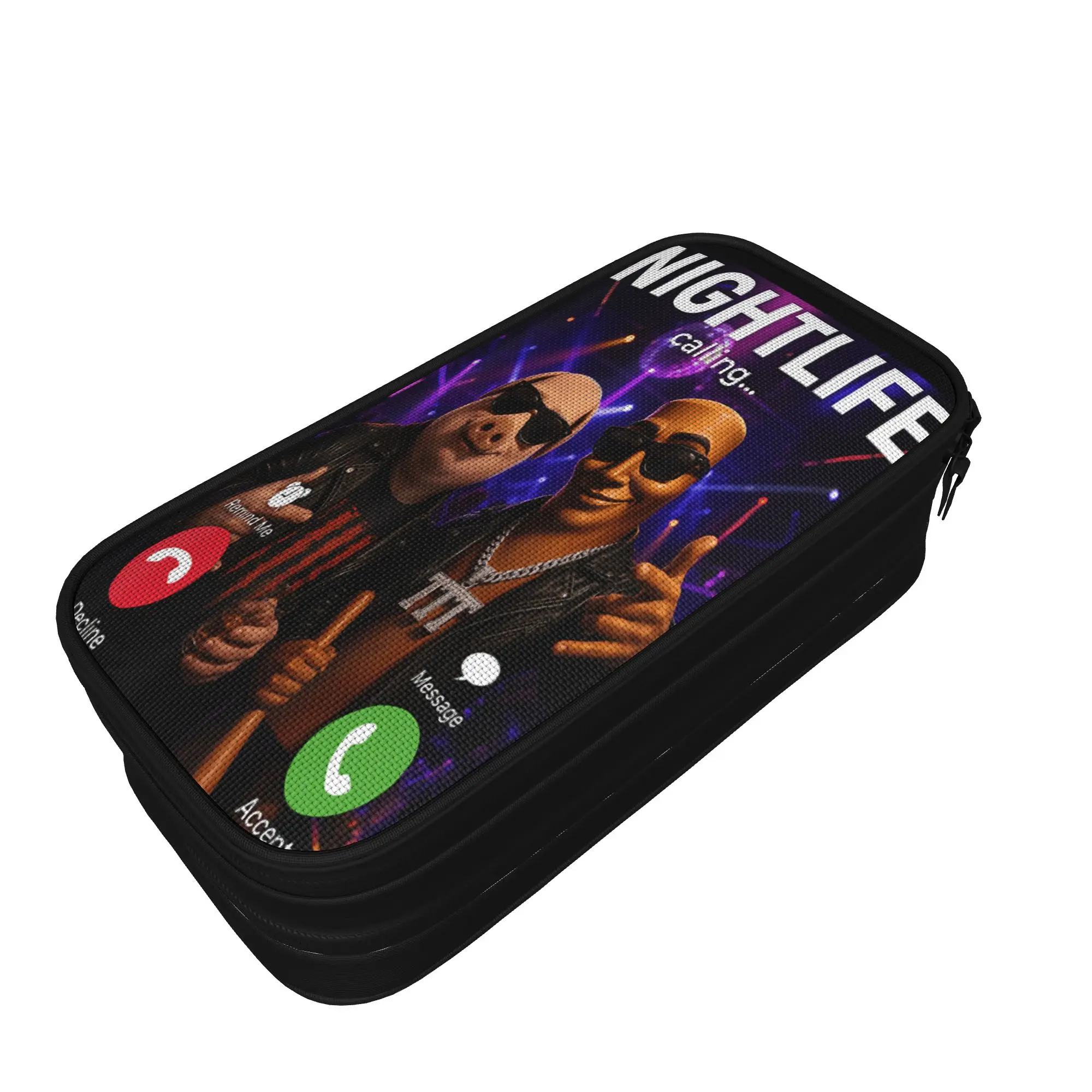 Retro Pencil Case Club Hype Man Night Party Bros John Pork Tung Sahur Brainrot Pencil Box Girls Boys School Pencil Cases