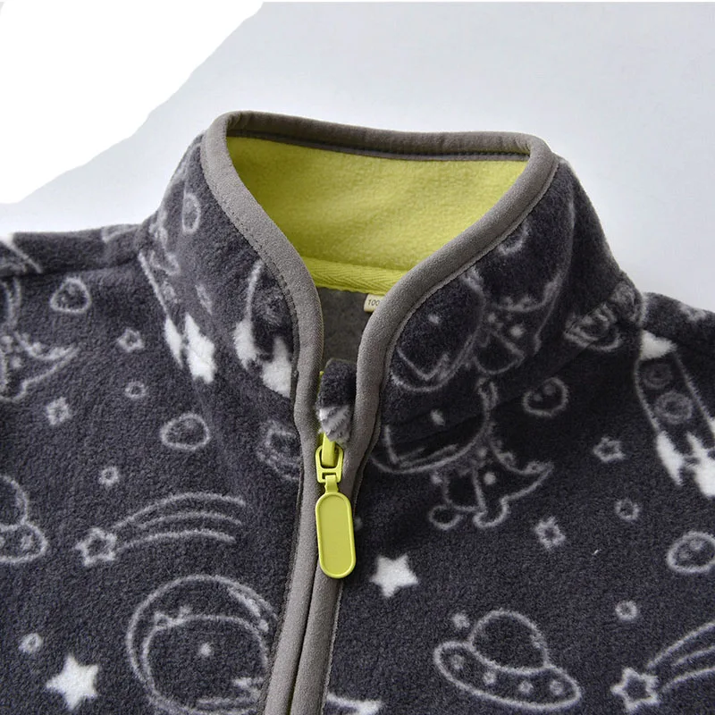 2-8T صواريخ الفضاء الأطفال السترات أبلى للبنين ربيع الخريف سستة لطيف الساخن بيع الملابس الدافئة معاطف الطفل الملابس #6