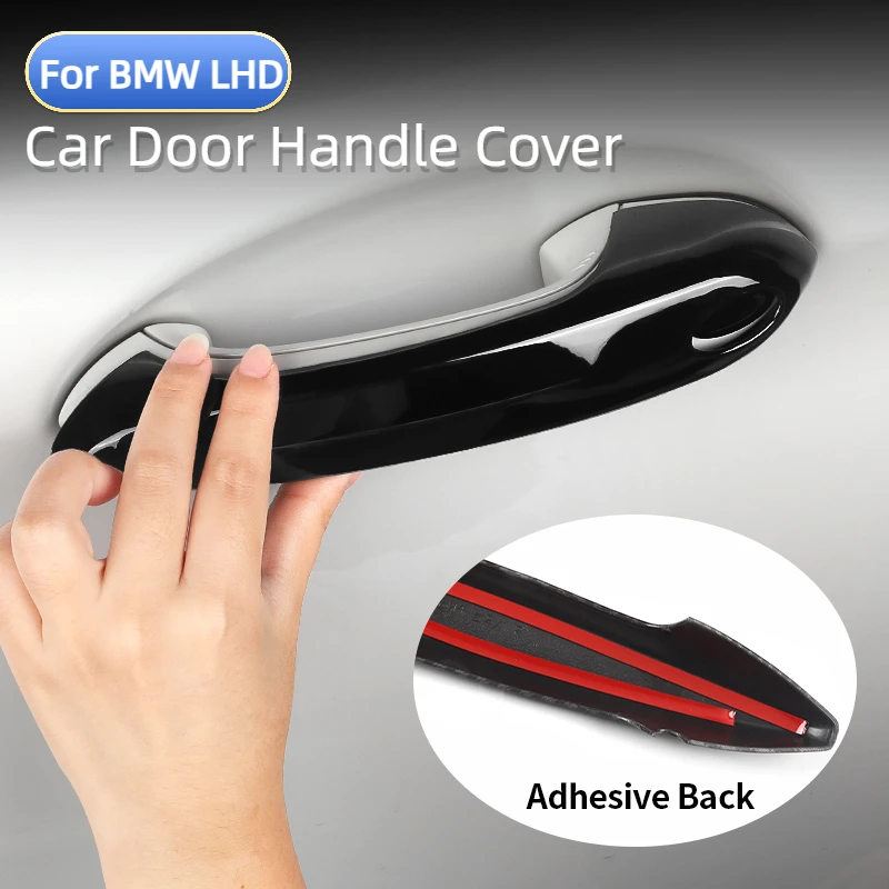 Car Door Handle Cover Sticker Trim Auto Styling Exterior Door Decor Accessory For BMW G30 G20 F30 G32 6GT 3GT X1X2X3X4X5X6X7 LHD