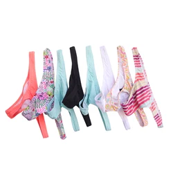 Wholesale Women Cheeky Bikini bottom Black Pink Thong T-back Sexy Girl Swimwear Biquini Brazilian White Low Waist Bottom