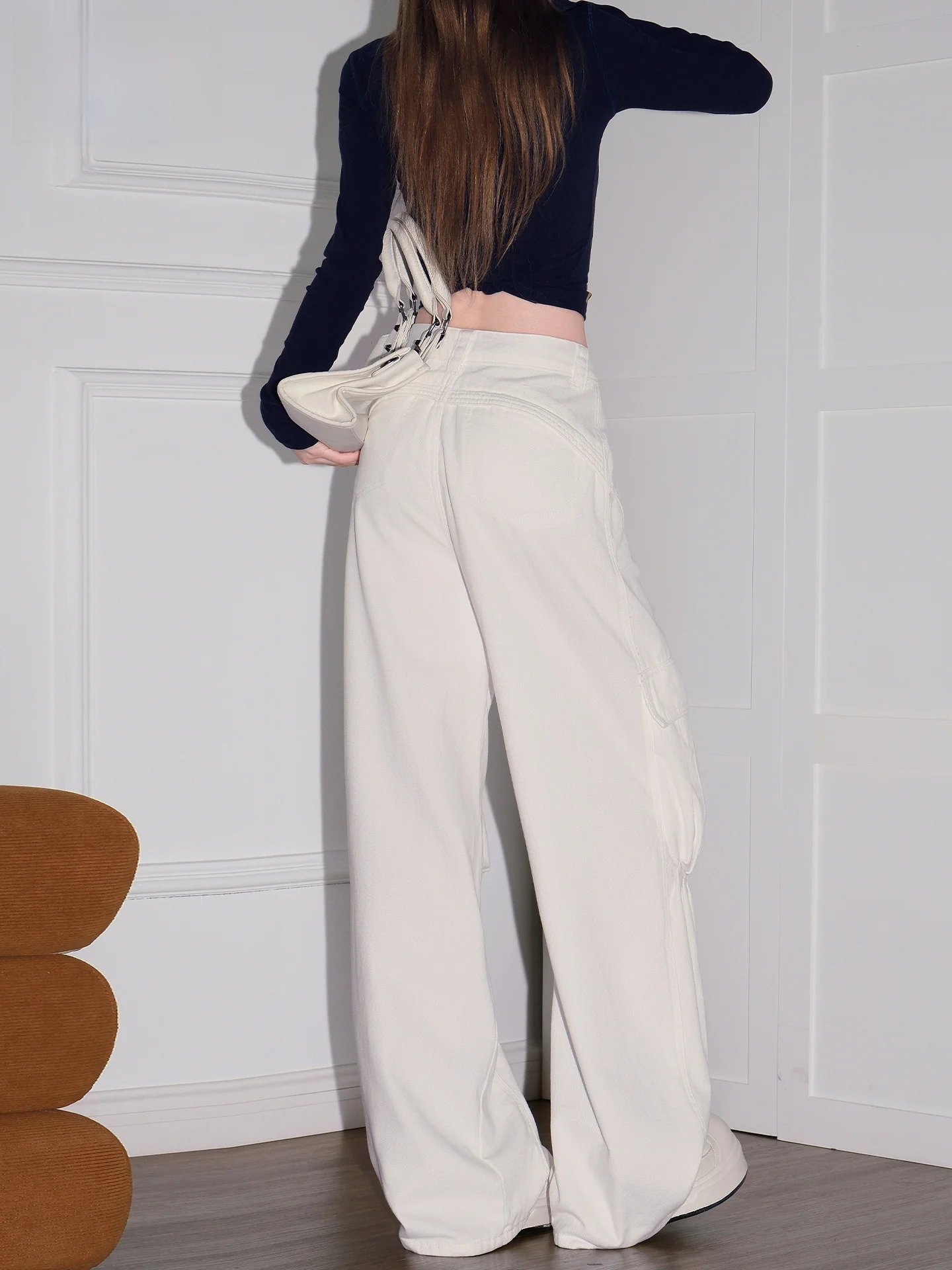 

Джинсы в американском ретро-стиле для женщин: свободные, прямые, широкие брюки с высокой талией, повседневные, весна-лето