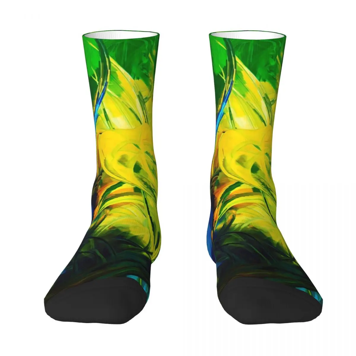 Neon Paint Socks Abstract Print Modern Stockings Autumn Anti-Slip Women Men Socks Medium Soft Printed Cycling Socks