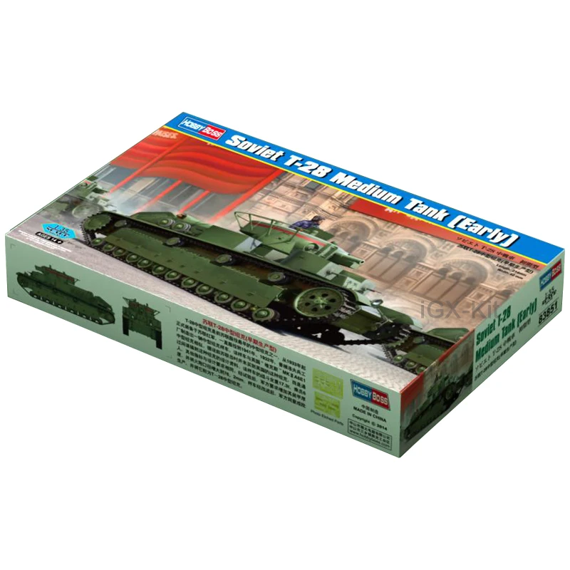 Hobbyboss 83851 1/35 Scale  Soviet T-28 T28 Medium Tank Early  Vehicle Hobby Craft Toy Plastic Model Building Kit