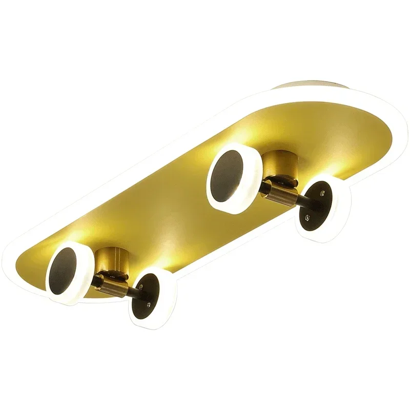 

Nordic LED Boy Ceiling Light Creative Teen Room Lighting Modern Skateboard Decor Acrylic Ironware Lamp