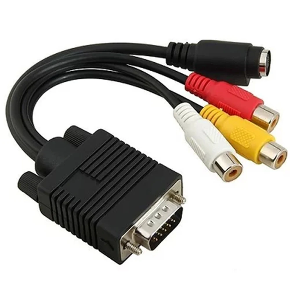 

Practical Home VGA to AV SVGA TV Out Adapter Cable Converter VGA TO S-Video