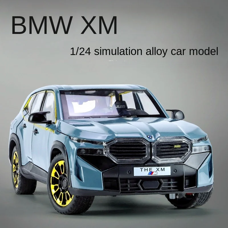 New 1/24 BMW XM Alloy Car Model Boy Metal Sound and Light Toy Car Large Simulation Car Decoration