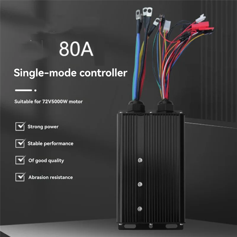 ABBK-Ebike Controller 72V 80A 5000W Onda quadra monomodale Ideale per il rimontaggio di mountain bike a motore