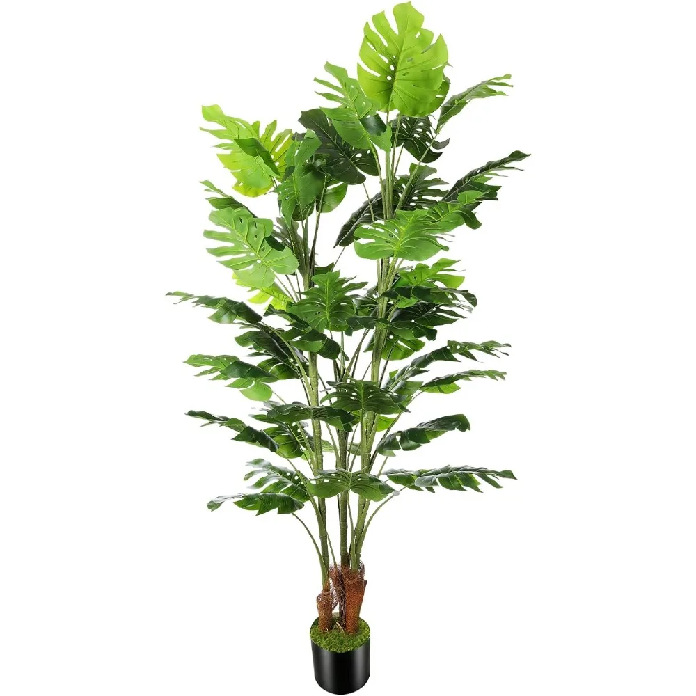 

6.3 Foot Long Artificial Tree (75 Inches) with Plastic Nursery Potted Fake Tree