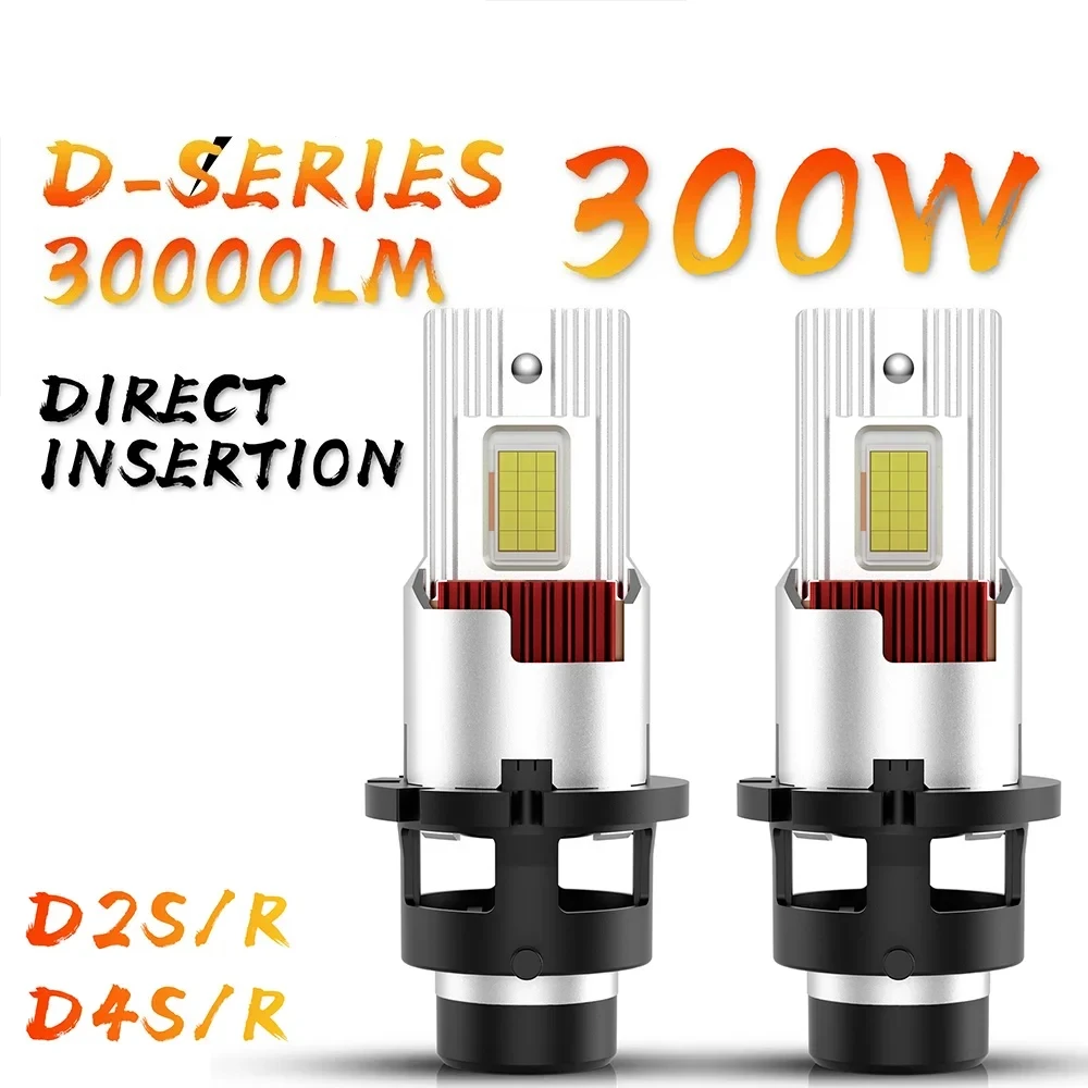 D2S D4S Car LED Headlights HID Bulbs D1S D3S D8S 6000K White Lights 300W Plug and Play Xenon HID Lamp CANBus Error Free 12V 24V