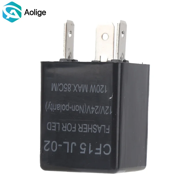 

5 шт. светодиодное реле мигалки без полярности 12 В 24 В универсальное ABS нормально разомкнутое реле вспышки CF15 JL-02