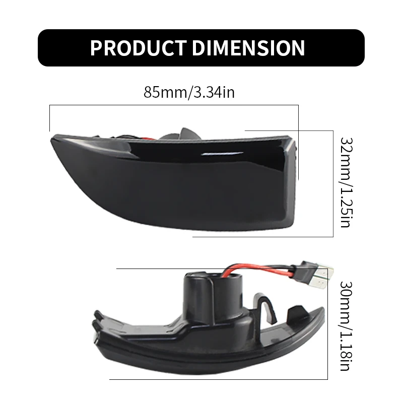 2x LED Rearview Mirror Indicator Turn Signal Lights For Renault Megane 3 MK3 III RS 08-16 Laguna III X91 Fluence Car Accessories