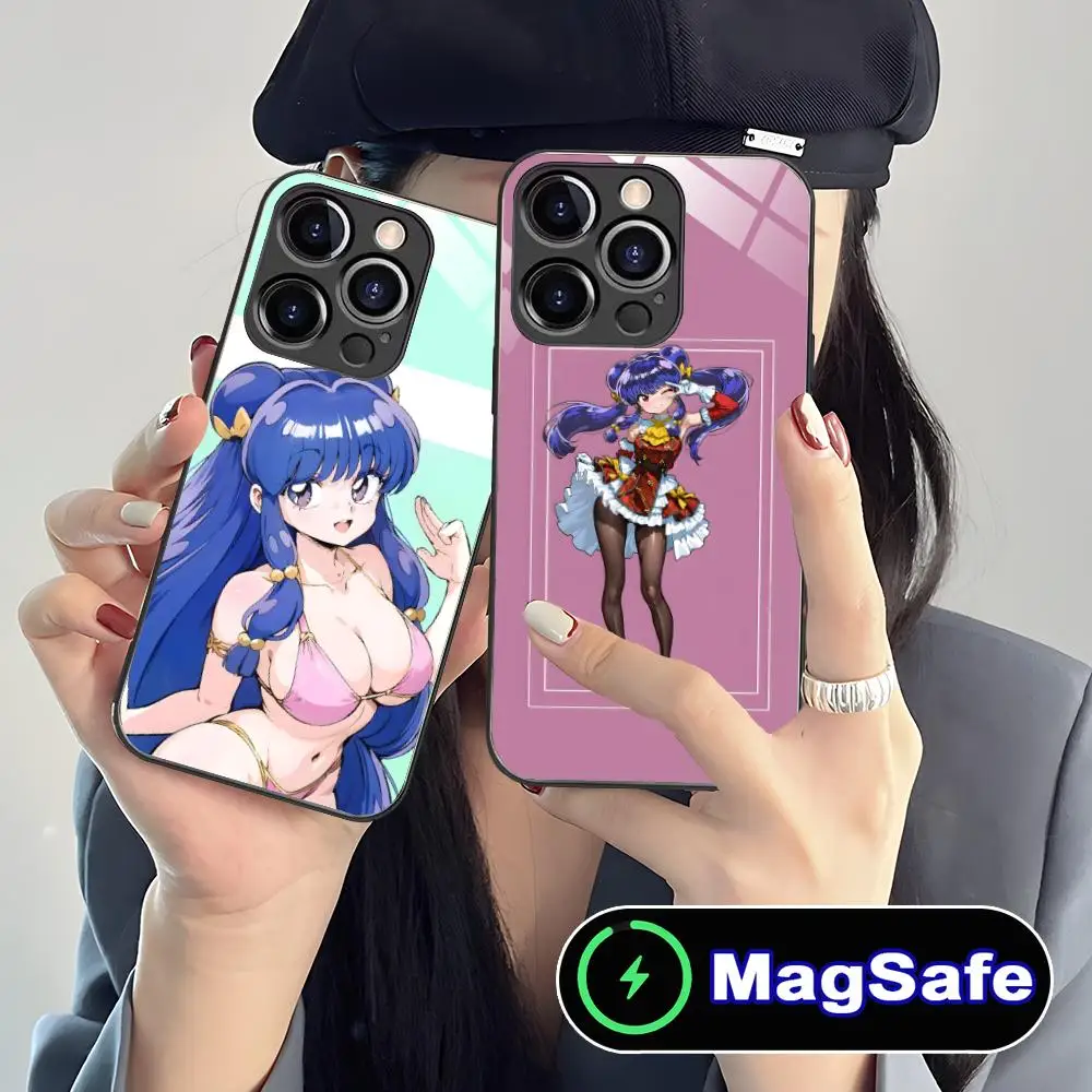 

Anime Ranma Shampoo Phone Case for iPhone 16 15 14 13 12 11 Pro Max Plus Mini MagSafe Glass Colour Printing Cover Pretty