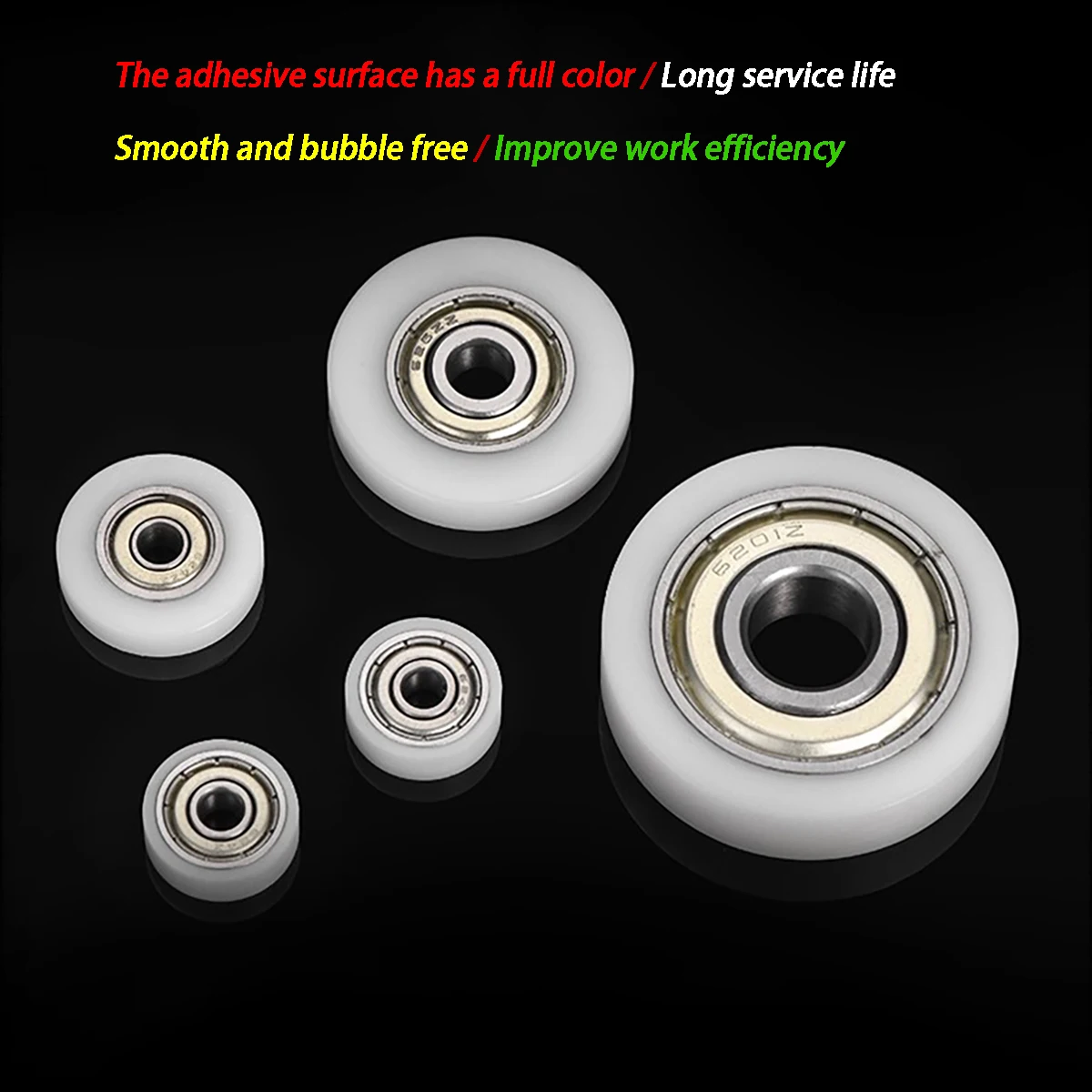 

POM Coated Bearing with Hard Rubber-Coated Nylon Plastic Guide Small Pulley Track Roller - Wear-Resistant & High Load-Bearing