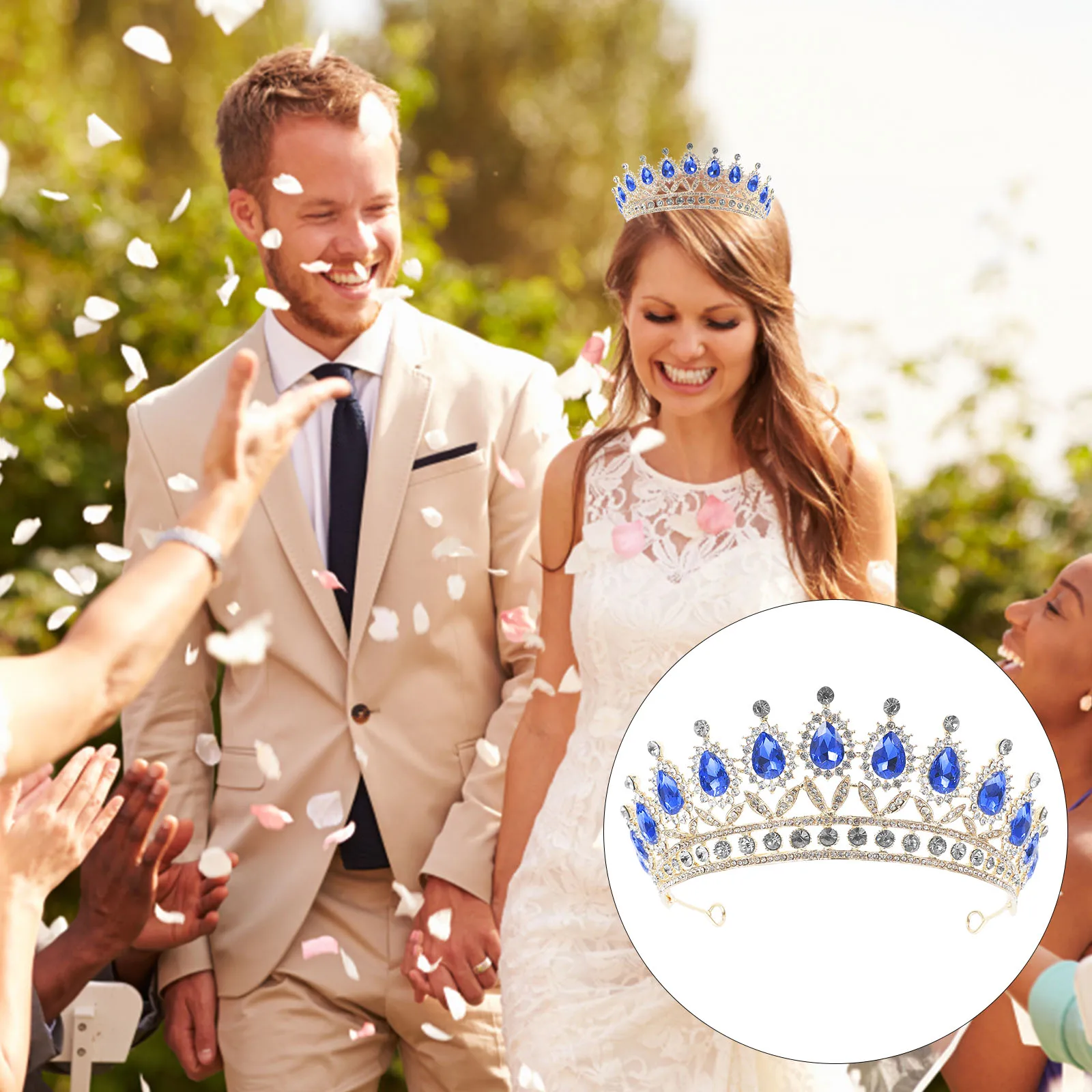 

Braut Krone Haarschmuck Echte Hair Accessories for Girls Damen Mit Grunen Steine Bridal Prinzessinen Vintage Abschlussball