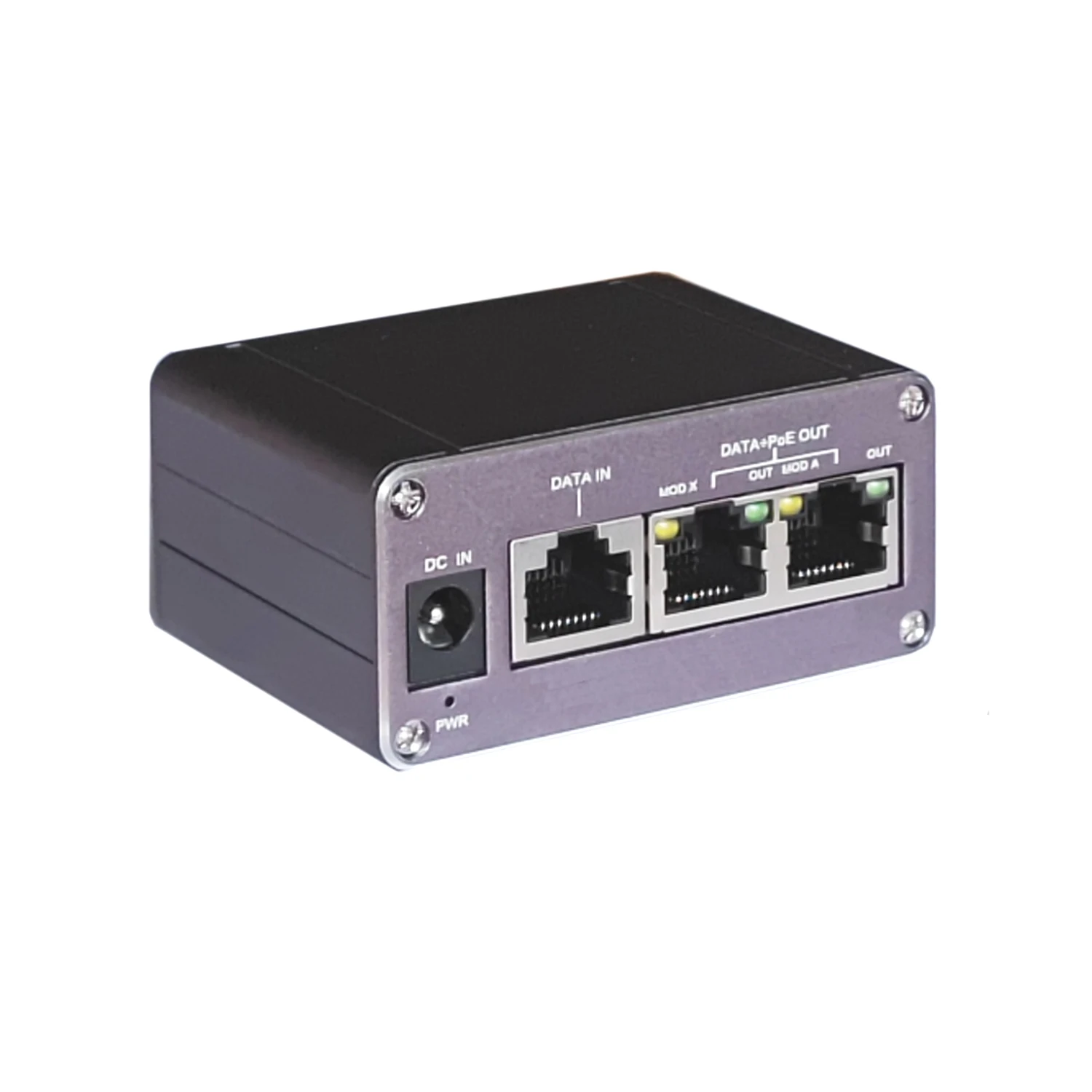 Ancre POE industrielle passive Giga 60W, mode de connexion POE 1236 et 12453678, POE sélectionnable 24V/48V, installation DIN/mur