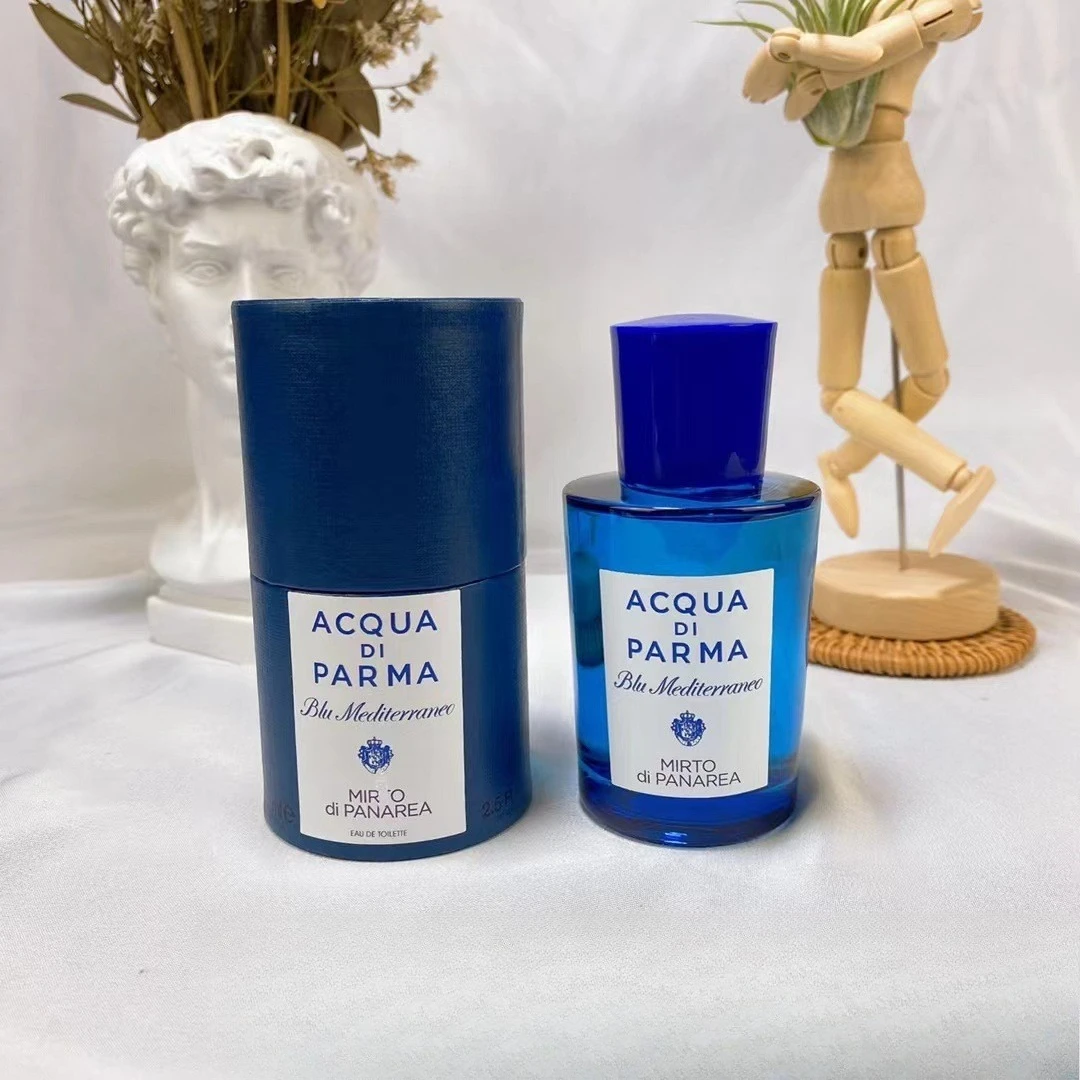 

75ml Perfume Luxury Blue Mediterranean Fresh Fruity Charm Natural Wood Fragrance Couple High Quality Eau De Toilette