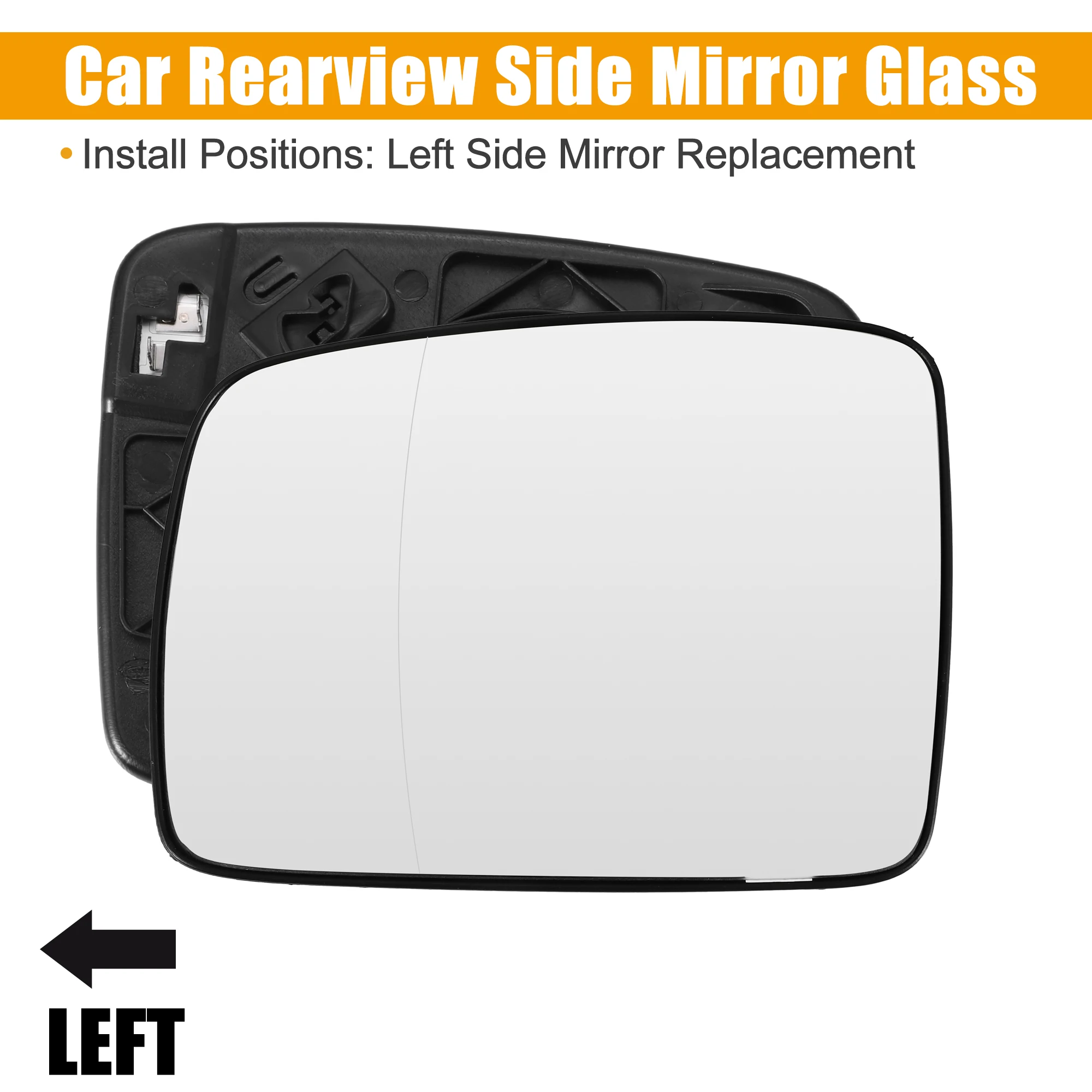 Uxcell Car Left Right Side Rearview Heated Mirror Glass with Backing Plate for Land Rover Discovery 3 2004-2009 Exterior Parts