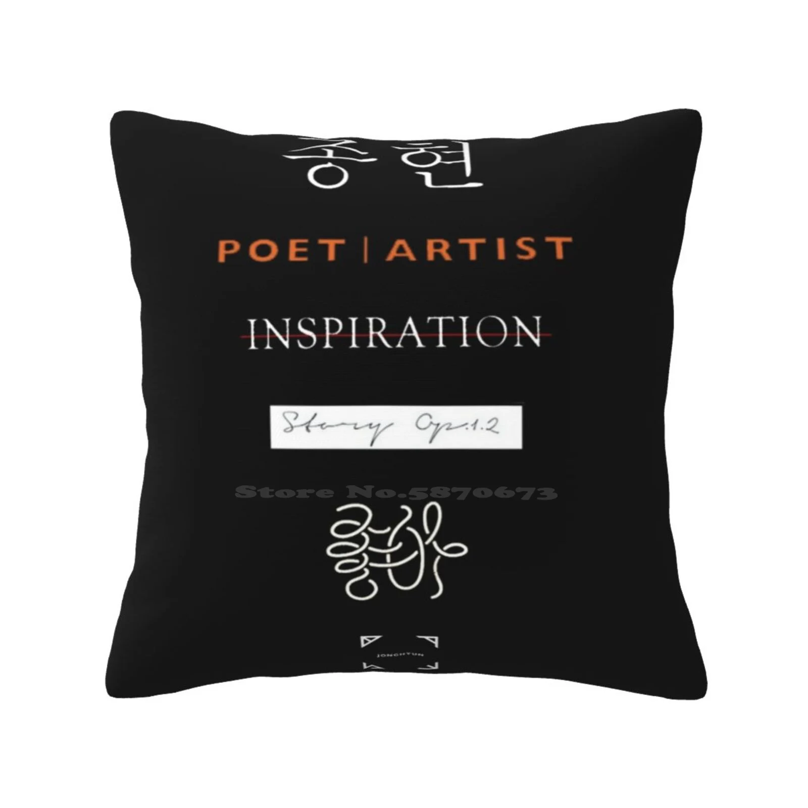 Jonghyun Funny Cute Decor Square Pillowcase Kim Jonghyun Jonghyun Shinee Poet Artis Inspiration She Is Base Opera 1 E 2