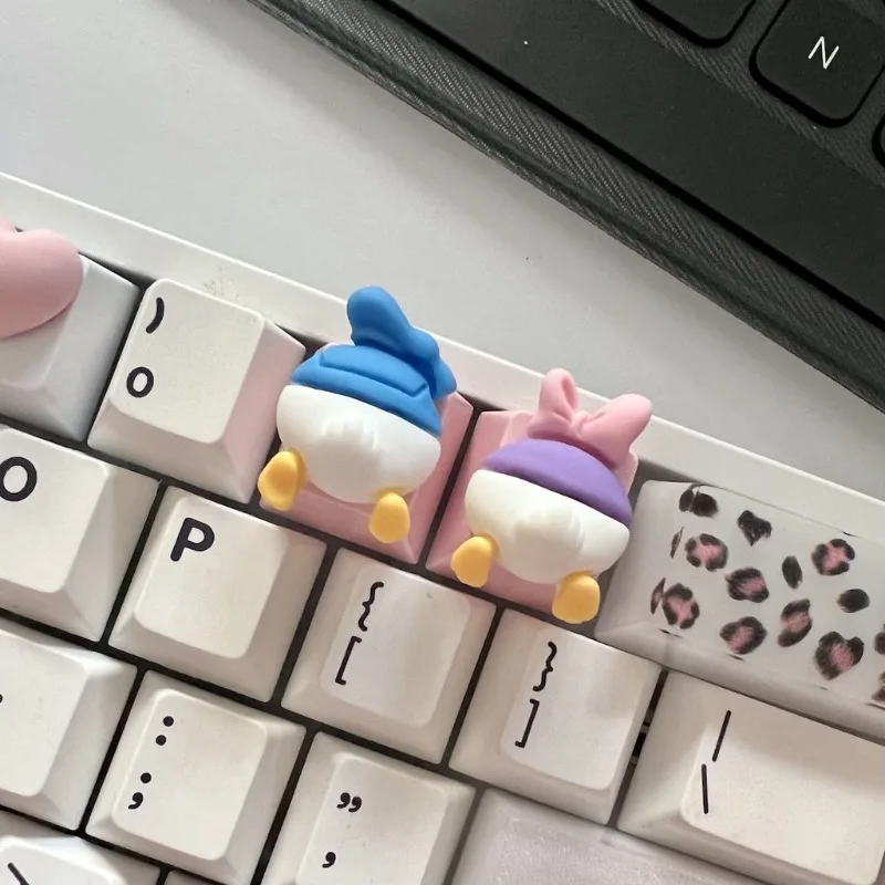 Cartoon Duck Butt Keycap for Cherry MX Switch Mechanical Keyboard  Keycap Handmade ESC Key Gamer Custom Desk Decor Toys Gifts