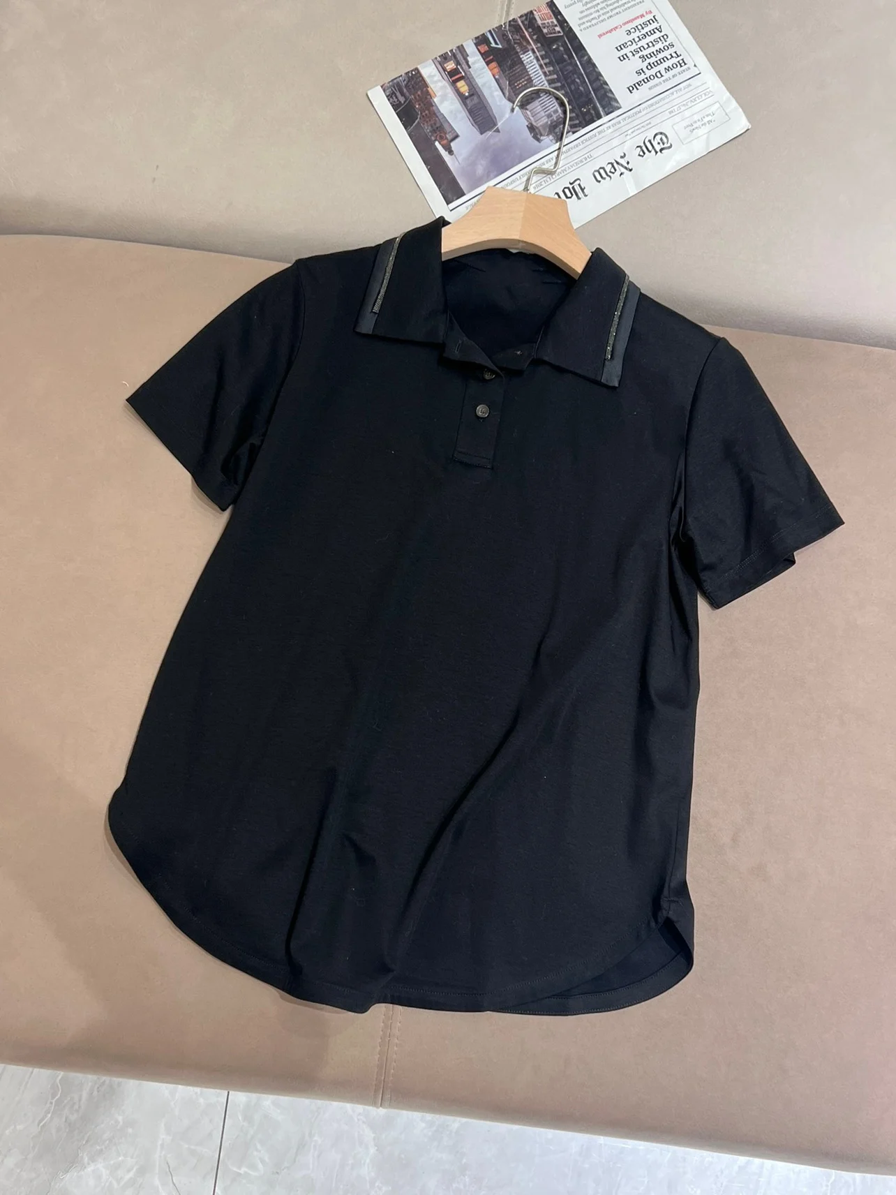 Klassisches einfarbiges Frühlings-Sommer-Baumwoll-lässiges Business-Polos hirt