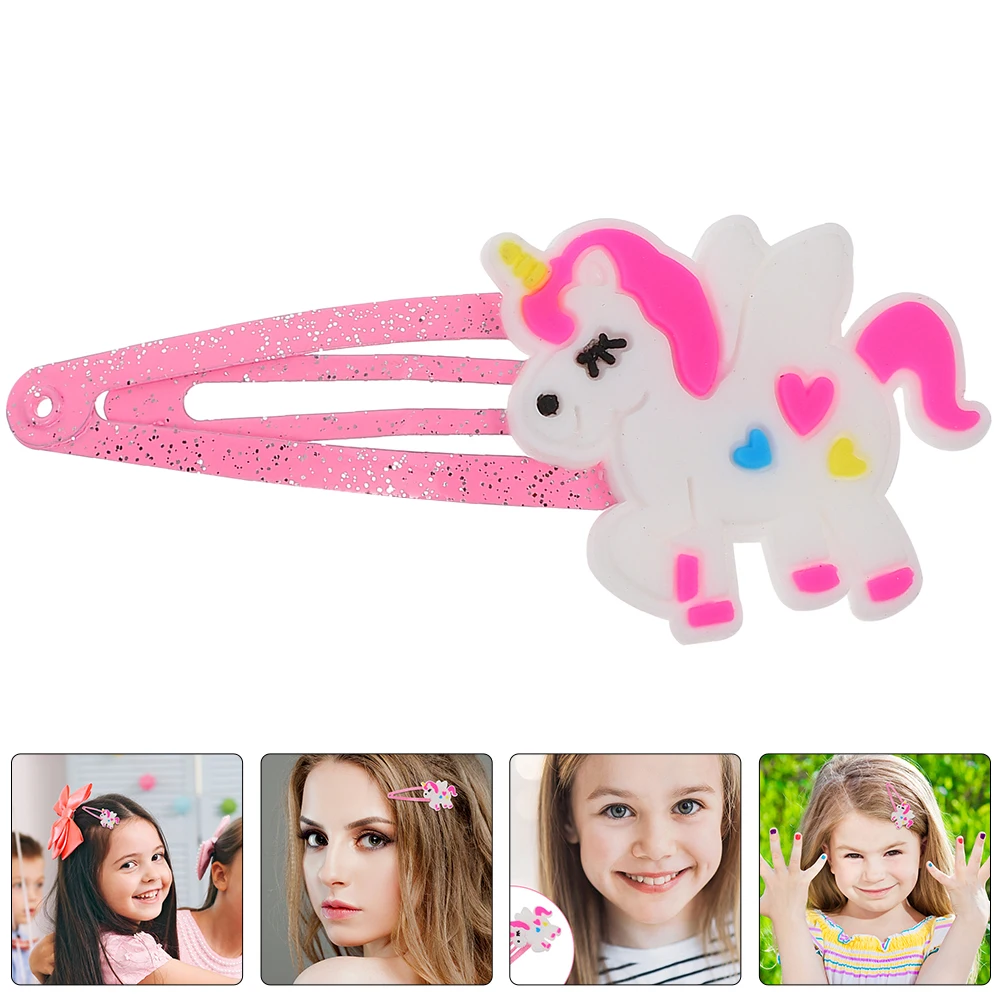 

20 Pcs Clip for Girls Barrette Accessories Soft Rubber Cartoon Hairpins Kids Daily Wear Decorations Non Hair Clips