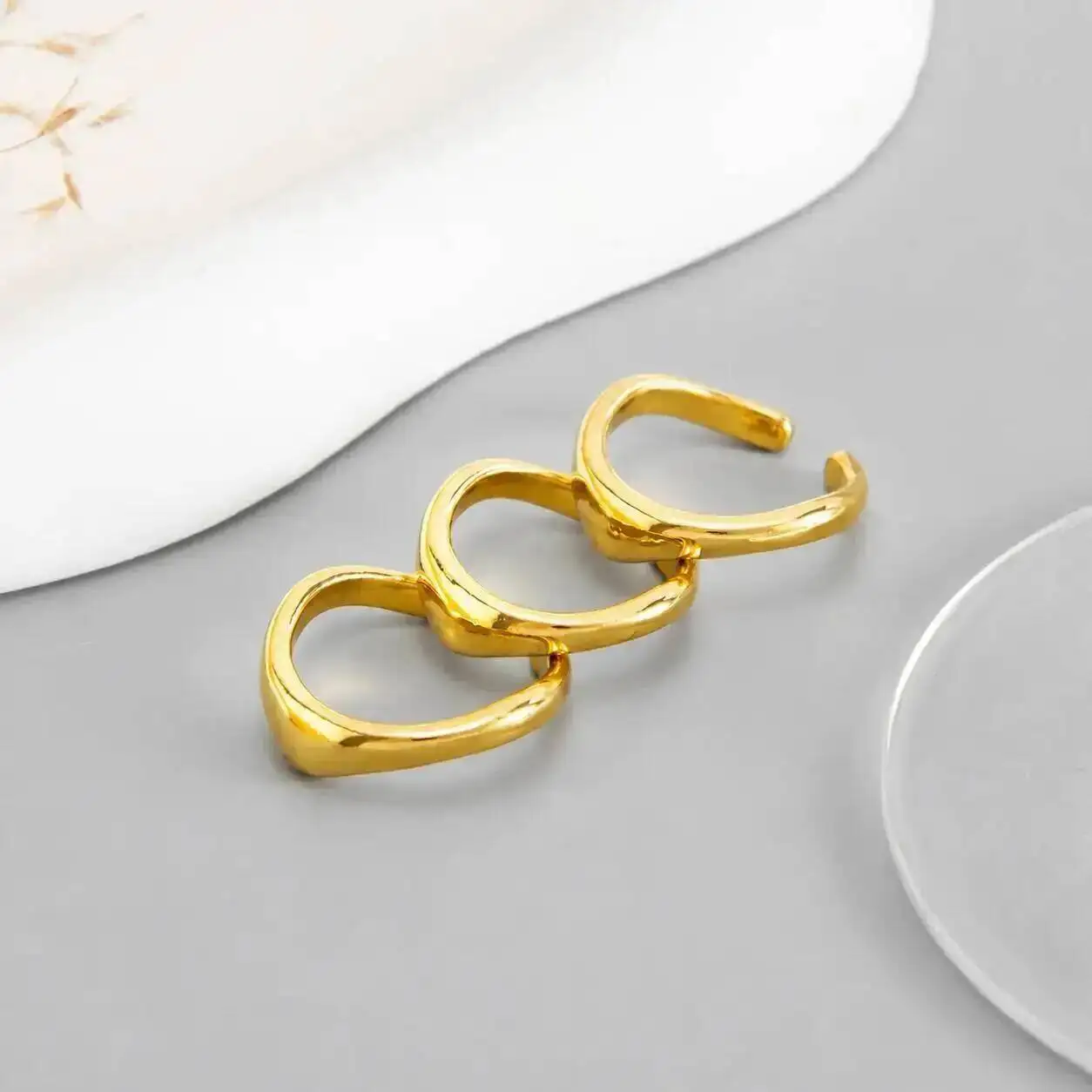 KunJoe 3Pcs/set Minimalist Adjustable Toe Ring for Women Punk Gold Color Open Toe Ring Summer Beach Foot Jewelry Accessorie Gift