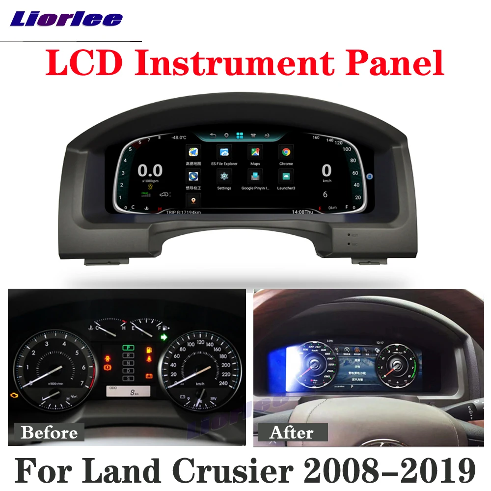 

Car Accessories LCD Instrument Panel Cluster For Toyota Land Cruiser 2008-2018 2019 Android GPS Navigation Dashboard Refit