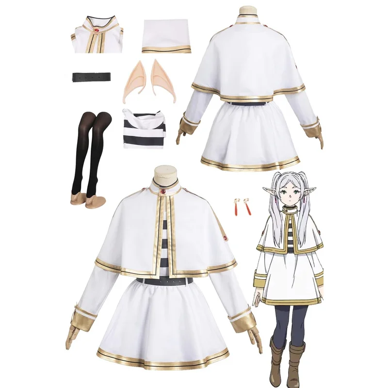 Sousou Of Frieren Cosplay Frieren Fantasia Costume Coat Shirts Outfit Fantasy Women Adult Halloween Carnival Party Clothes