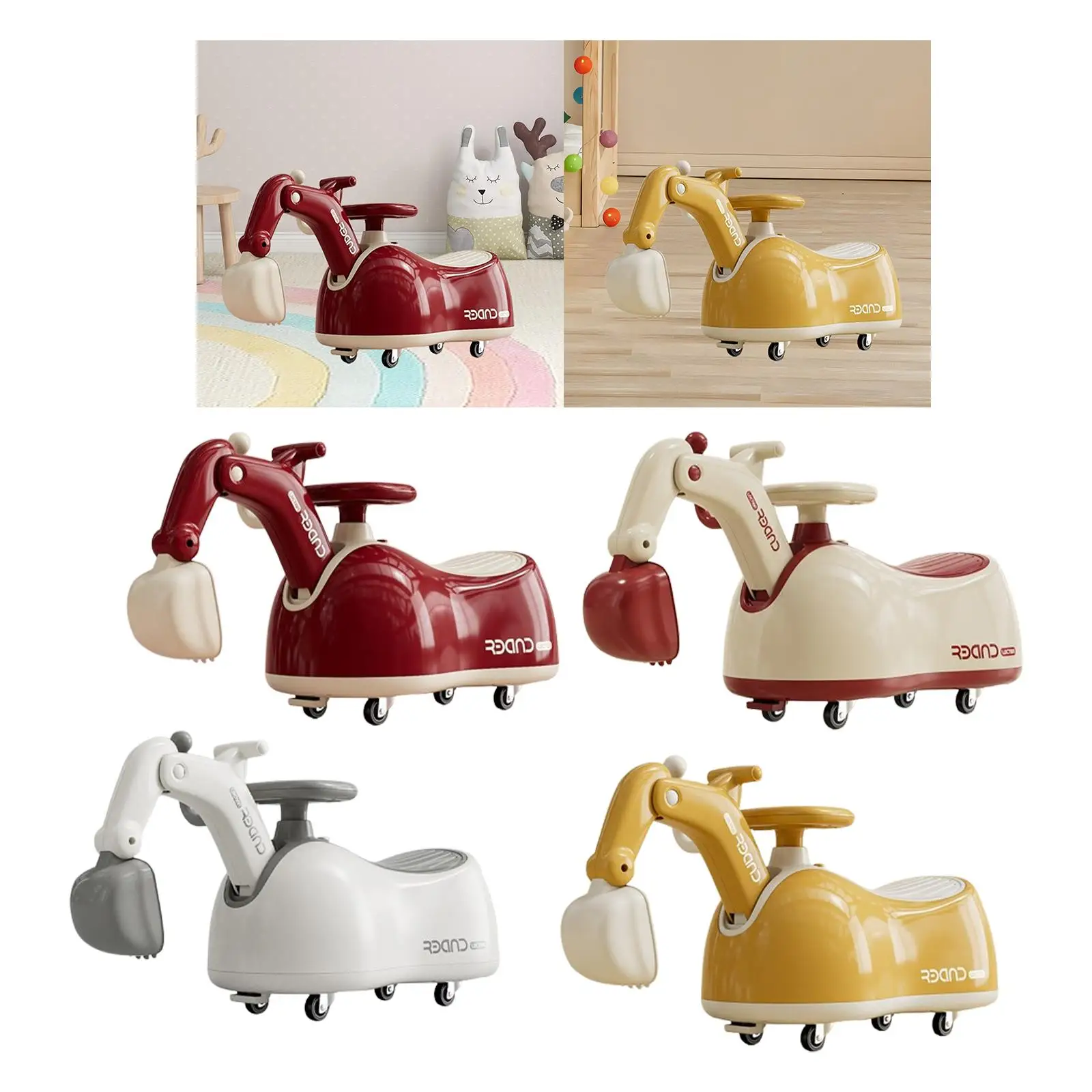 Kinder Twist Car Push Along Car Cartoon Praxis Balancieren Junge Mädchen Aktivitäten