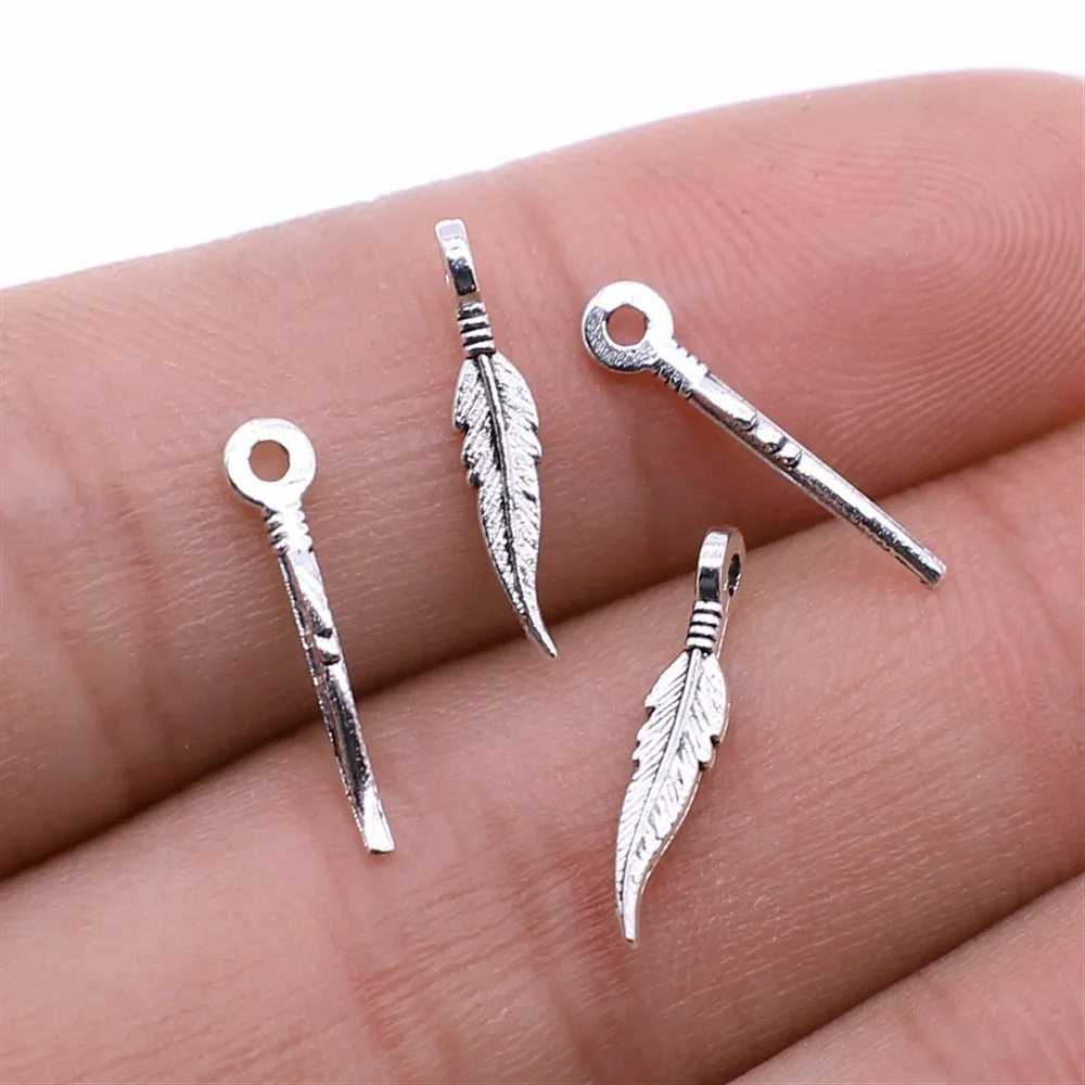 40pcs Antique Bronze Silver Color Pendants, DIY