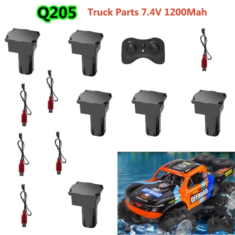 

Оригинальный Q205 Water Land-амфибия с дистанционным управлением, радиоуправляемый грузовик, автомобильные запасные части, аксессуары, 7,4 В, 1200 мАч, аккумулятор, USB-контроллер