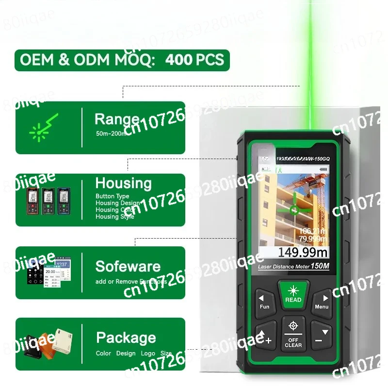 Distance Meter  Customized Ip68 Digital Angle Screen Rotation Locking 200m Outdoor Rangefinder