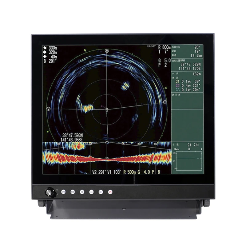 HM-2619 19 Inch Screen GPS radar Sonar Echo Sounder Fish Finder Monitor Display Marine Electronics Navigation Communication