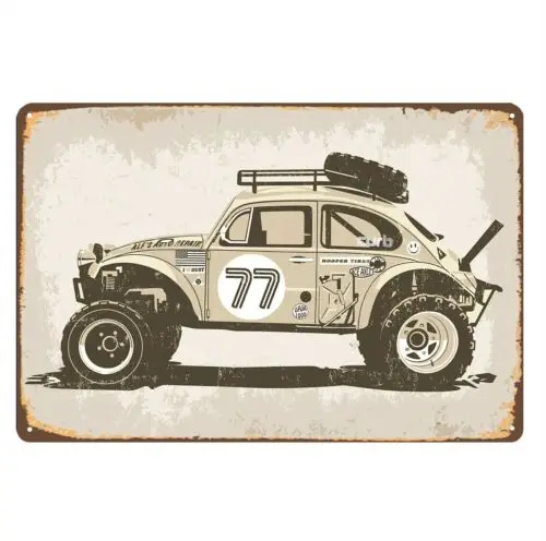 1pcs,Vintage Rc Car Metal Sign Poster - Tamiya Sand Scorcher -